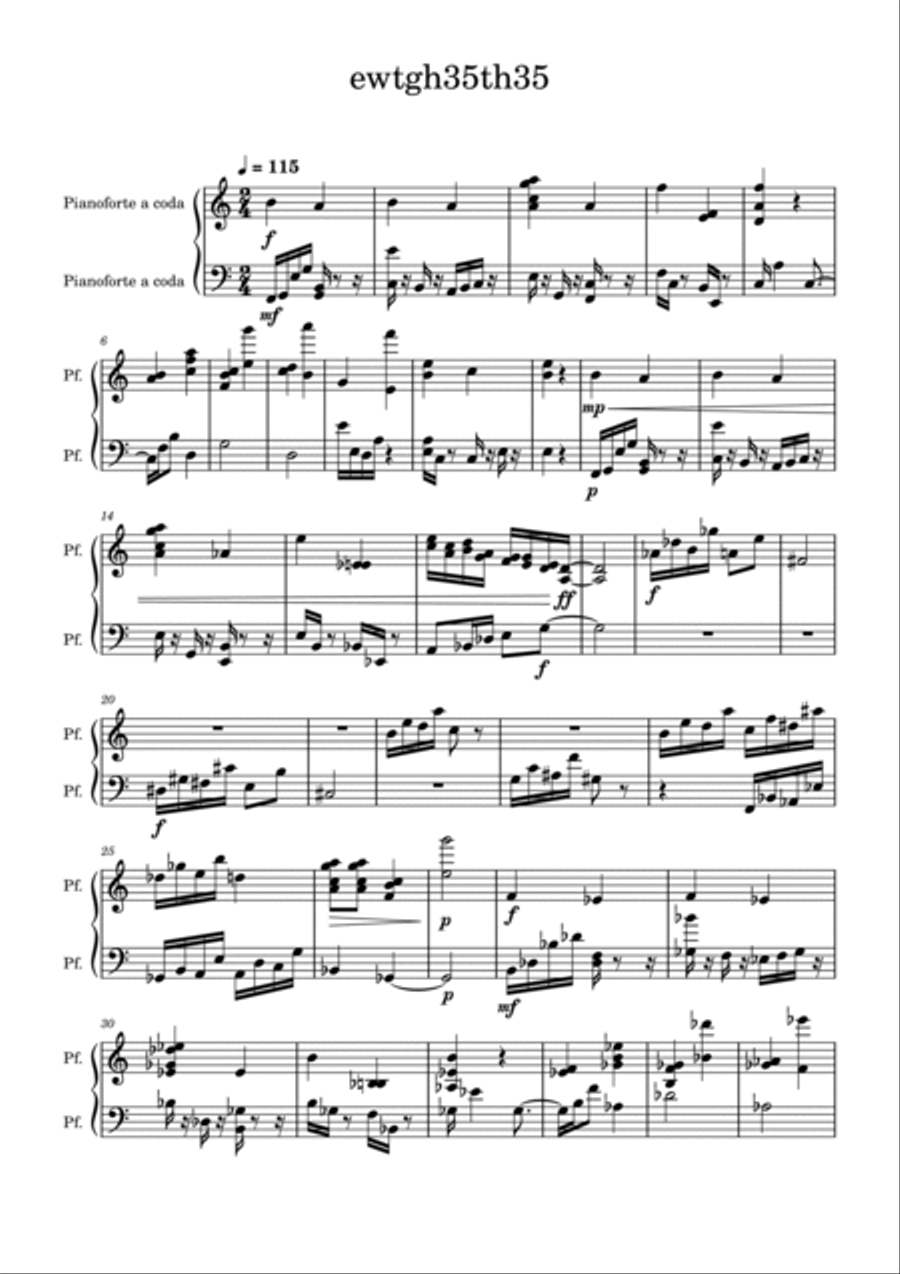 ewtgh35th35 ewtgh35th35 Piano Solo scores gallery preview page 2