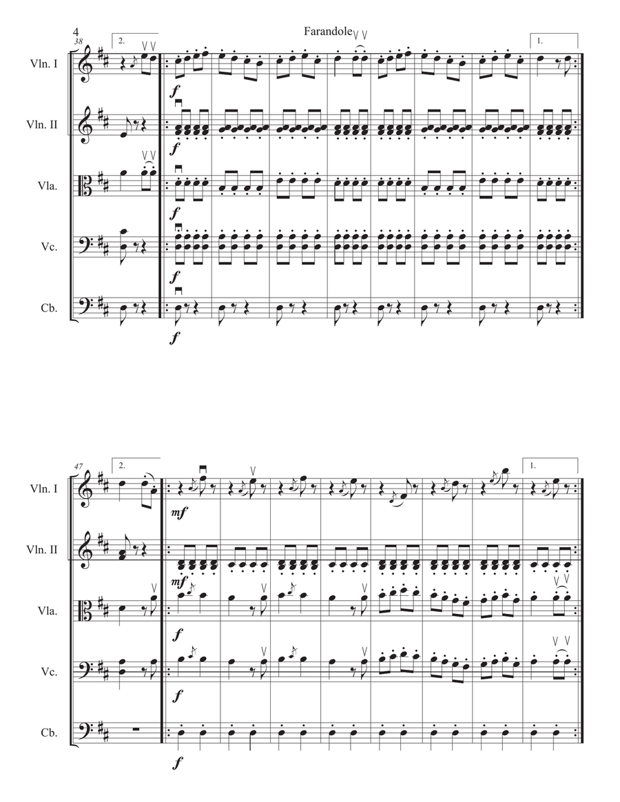 Farandole From L'Arlesienne Suite No. 2 by Bizet for String Orchestra String Orchestra scores gallery preview page 4