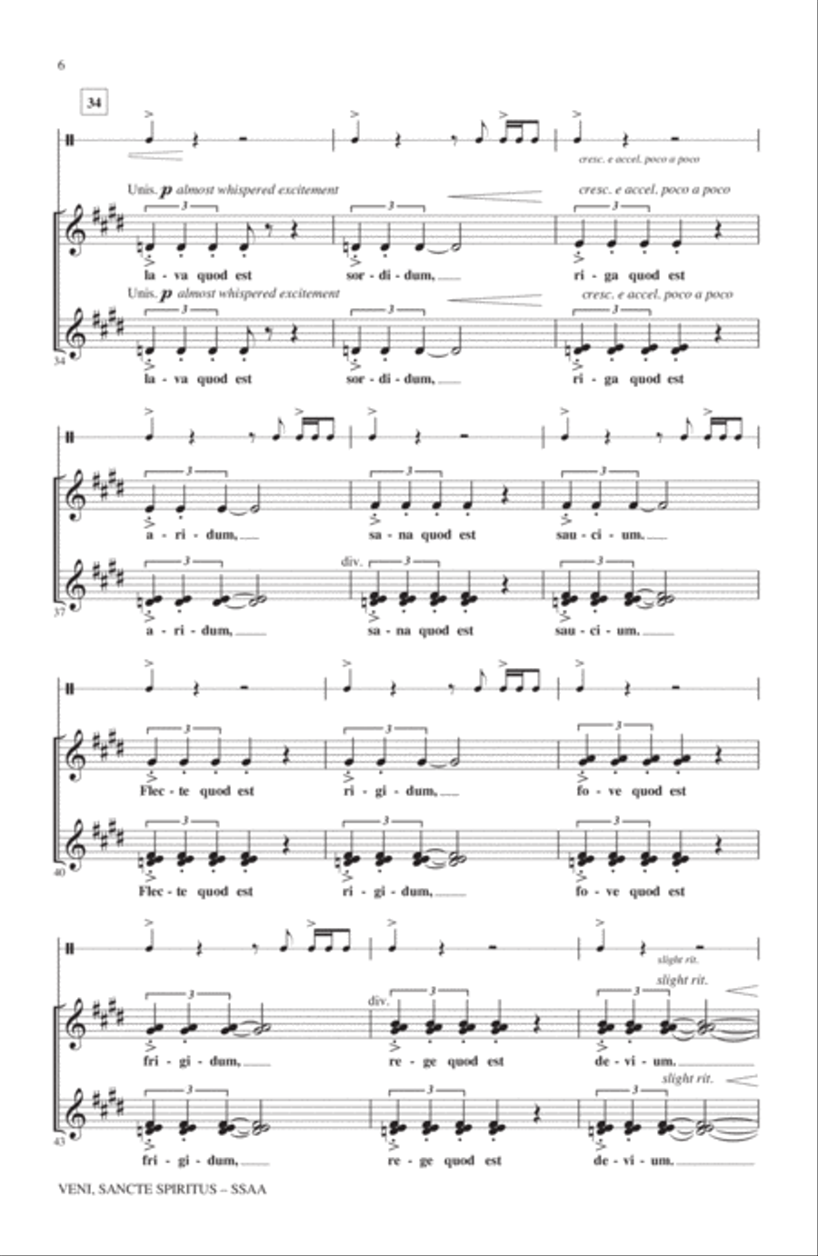 Veni Sancte Spiritus SSA scores gallery preview page 4