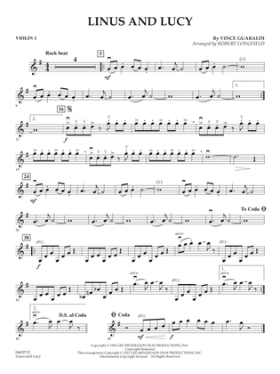 Book cover for Linus and Lucy (arr. Robert Longfield) - Violin 1