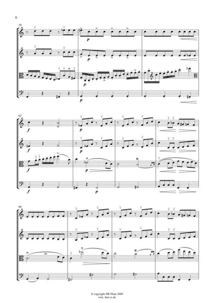 Schubert: Arpeggione Sonata (Mov.1) for String Quartet - Score and Parts