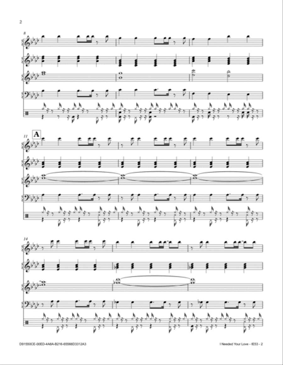 I Needed Your Love I Needed Your Love Small Ensemble scores gallery preview page 2
