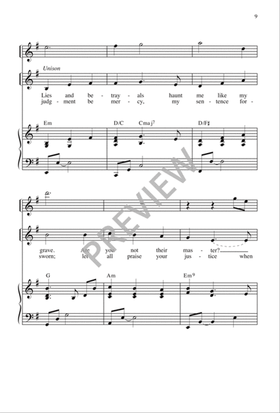 Psalm 51: Create Me Again 2-Part scores gallery preview page 10