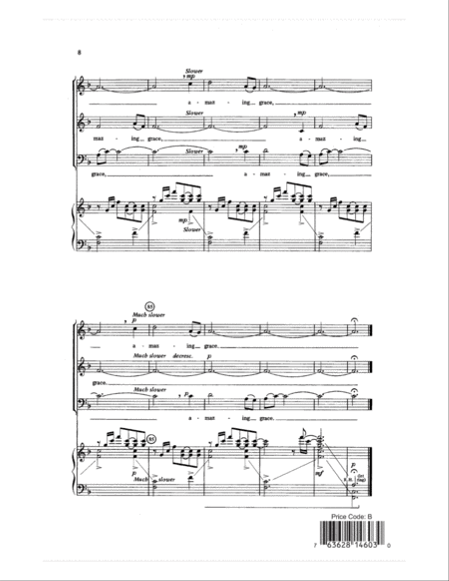 Amazing Grace 3-Part scores gallery preview page 8