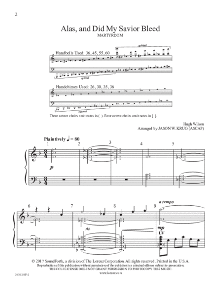 Alas, and Did My Savior Bleed 5-Octaves scores gallery preview page 2