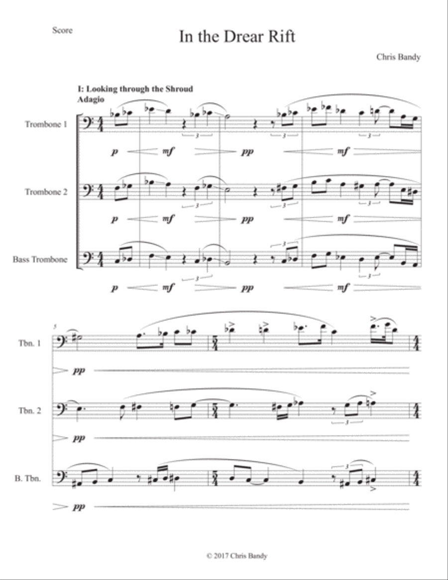 In the Drear Rift Brass Ensemble scores gallery preview page 2