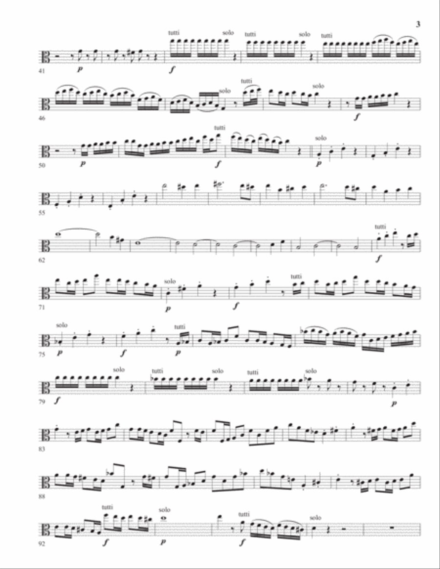 Concerto for Viola in C Major ENSEMBLE PARTS Chamber Orchestra scores gallery preview page 3