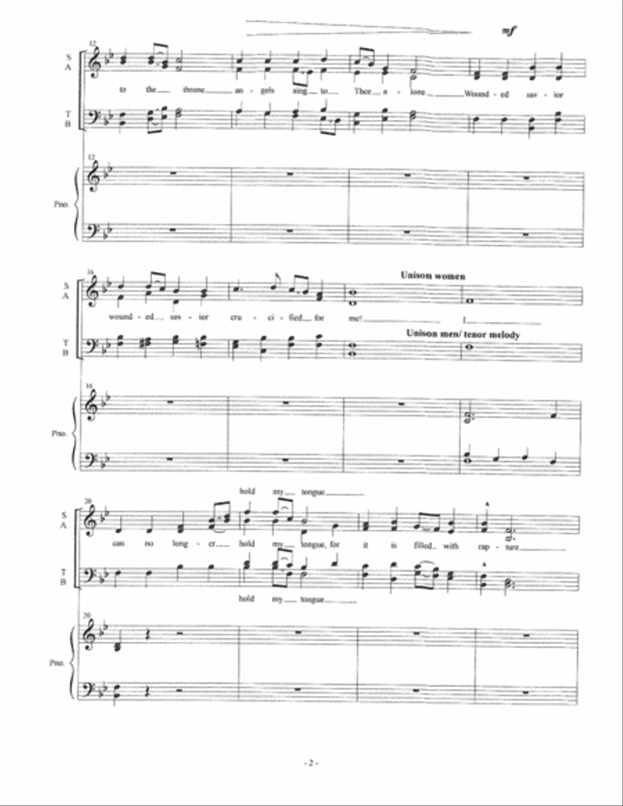 Wounded Savior A Cappella scores gallery preview page 3
