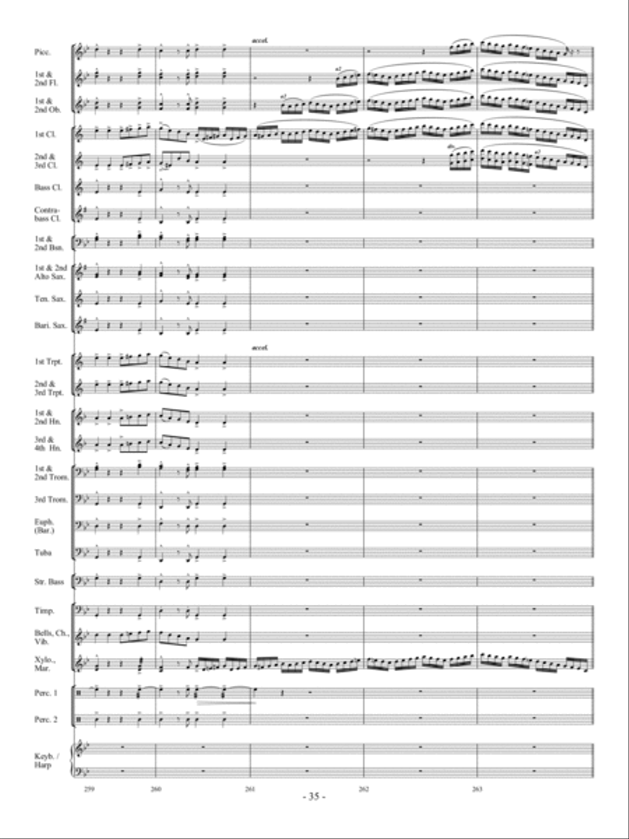 Sea Song Fantasy Sea Song Fantasy Concert Band scores gallery preview page 34