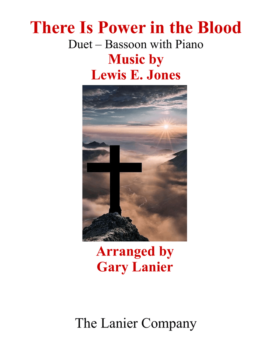 Gary Lanier: THERE IS POWER IN THE BLOOD (Duet – Bassoon & Piano with Parts) Woodwind Duet scores gallery preview page 1