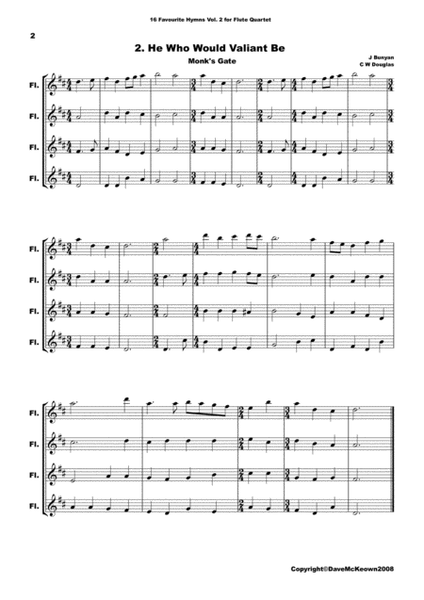 16 Favourite ﻿Hymns for Flute Quartet (Vol 2.) image number null