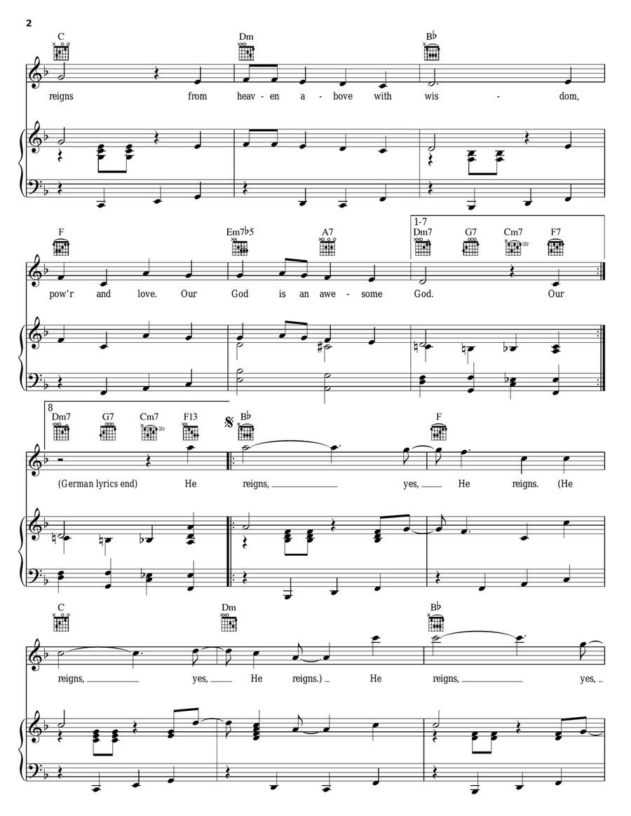 Awesome God Piano, Vocal, Guitar scores gallery preview page 2