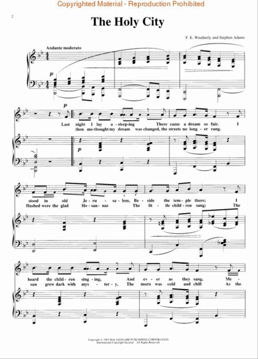 The Holy City Voice scores gallery preview page 2