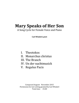 Book cover for Mary Speaks of Her Son