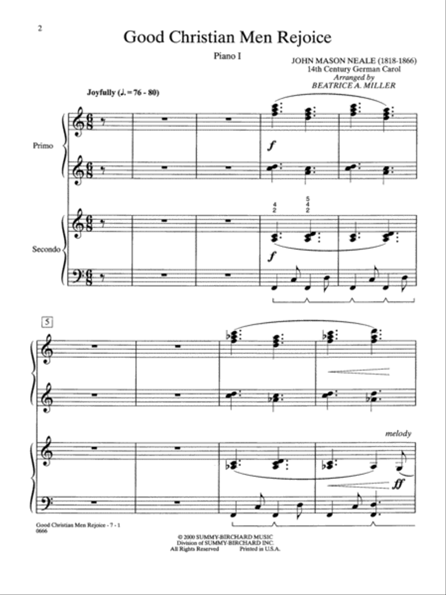 Good Christian Men Rejoice Small Ensemble scores gallery preview page 2