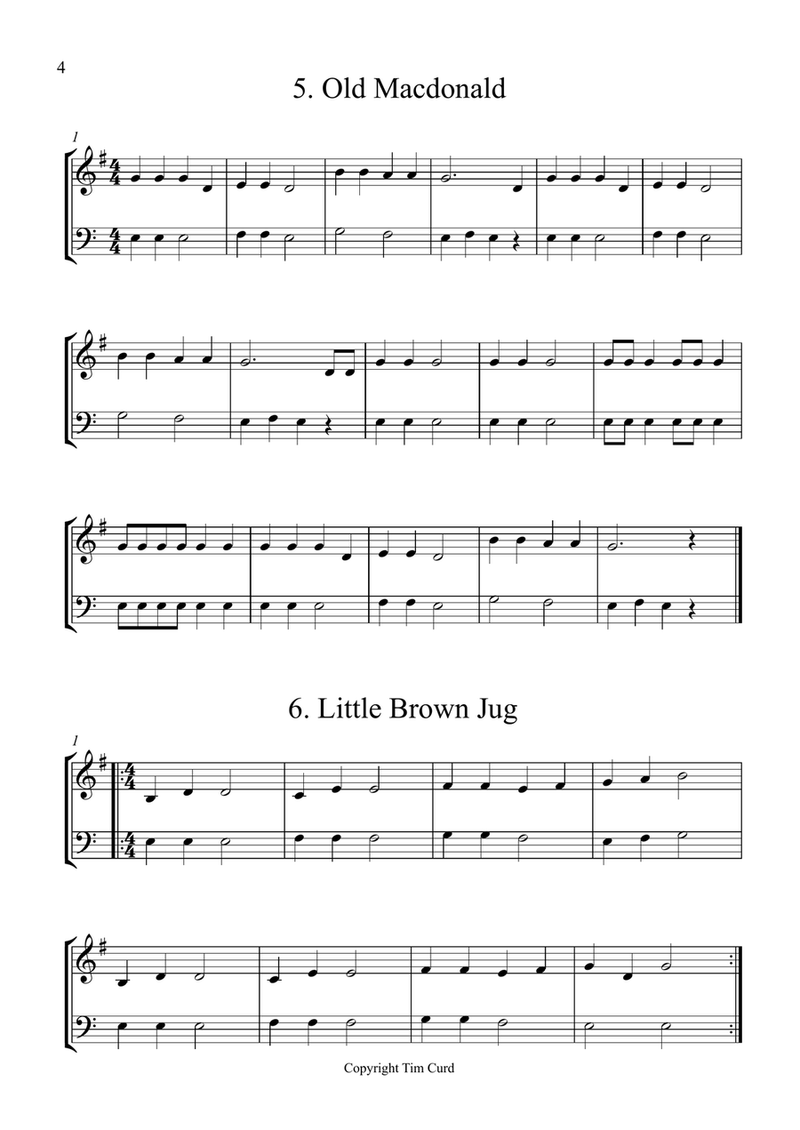 14 Easy Duets For French Horn And Trombone Brass Duet scores gallery preview page 4
