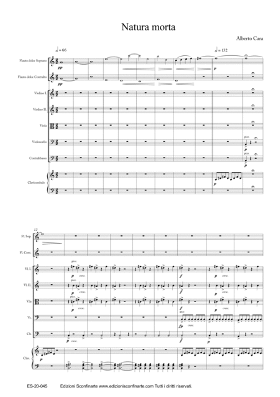 Alberto Cara : Natura morta (ES-20-045) - Score Only Score scores gallery preview page 5