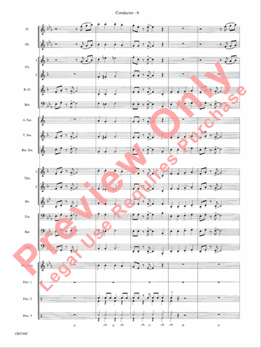 Sing, Sing, Sing Concert Band scores gallery preview page 8