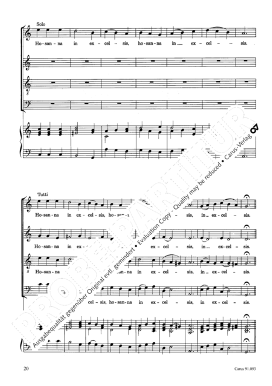 Missa brevis 4-Part scores gallery preview page 23