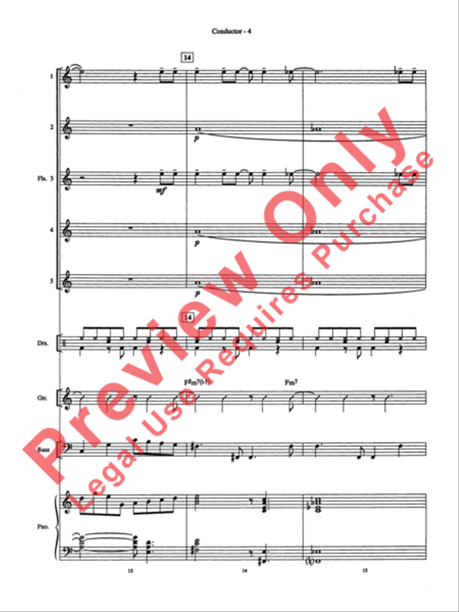Night and Day Night and Day Flute Choir scores gallery preview page 5