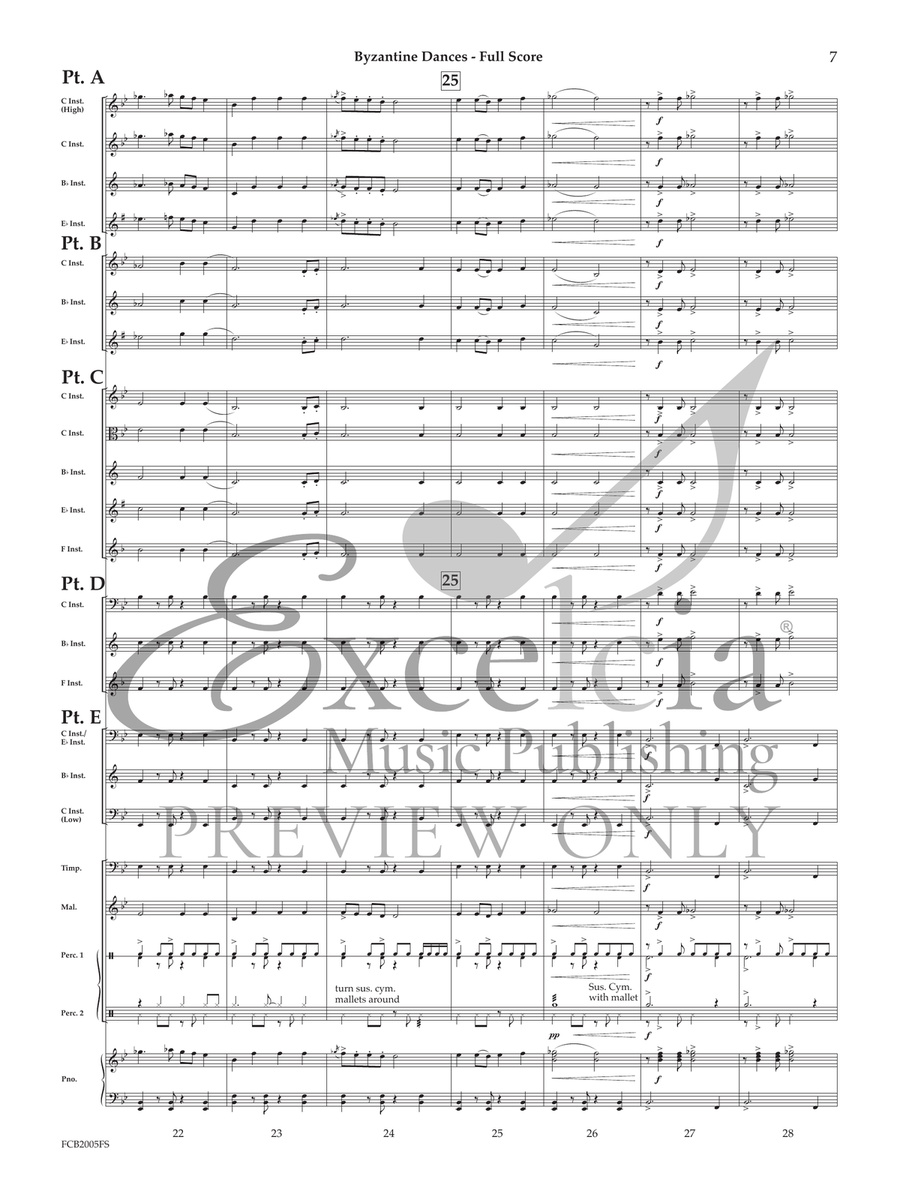 Byzantine Dances (Score) Concert Band scores gallery preview page 8