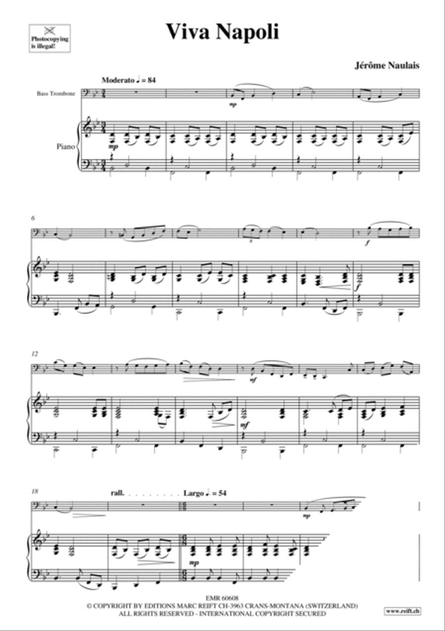 Viva Napoli Bass Trombone scores gallery preview page 4