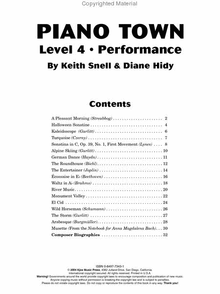 Piano Town, Performance - Level 4