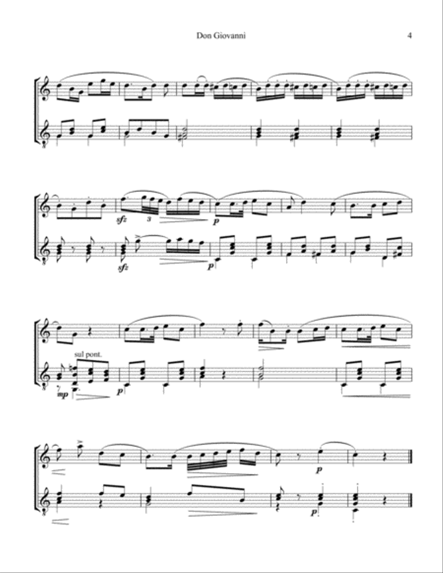 8 short pieces by W.A. Mozart arranged for flute and guitar Flute scores gallery preview page 5