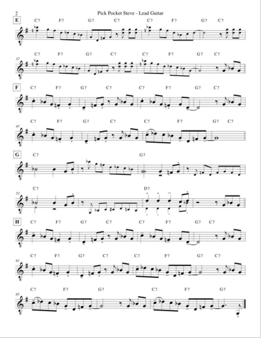Pick Pocket Steve (for Two Guitars) Guitar scores gallery preview page 2