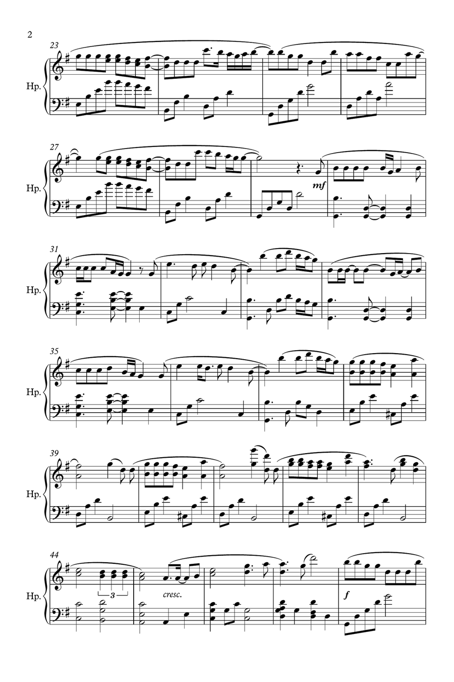 Just Give Me A Reason Harp scores gallery preview page 2