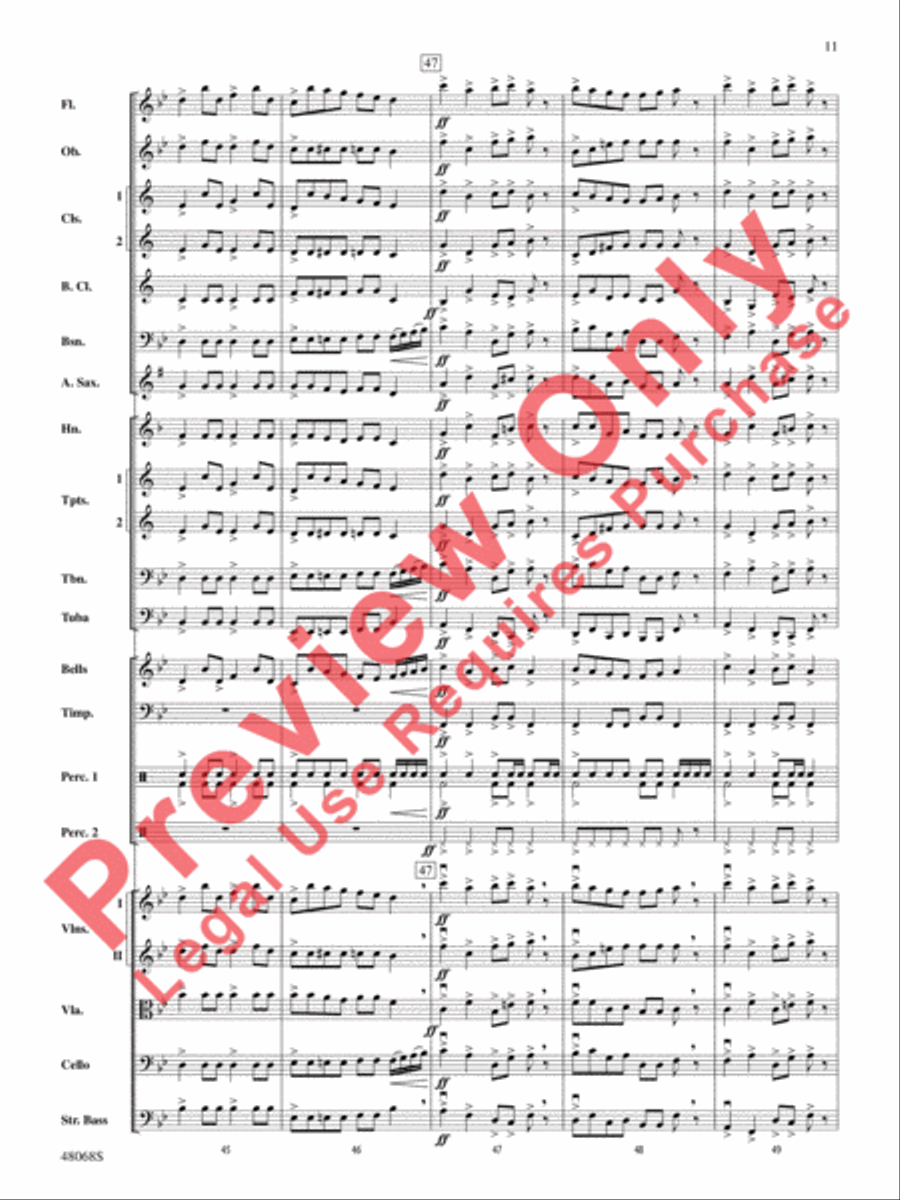Themes from March Slav Full Orchestra scores gallery preview page 12