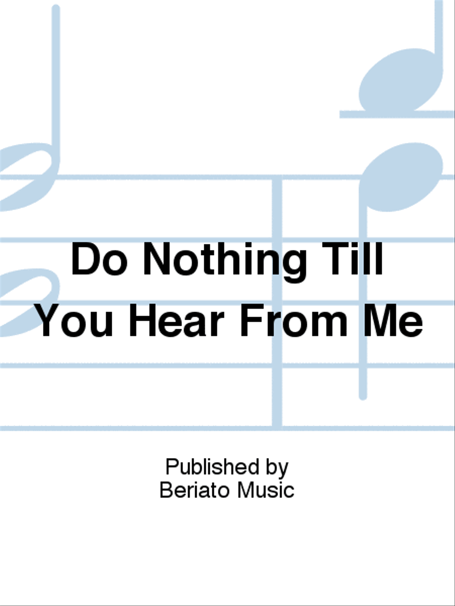 Do Nothing Till You Hear From Me Piano, Vocal, Guitar scores gallery preview page 1