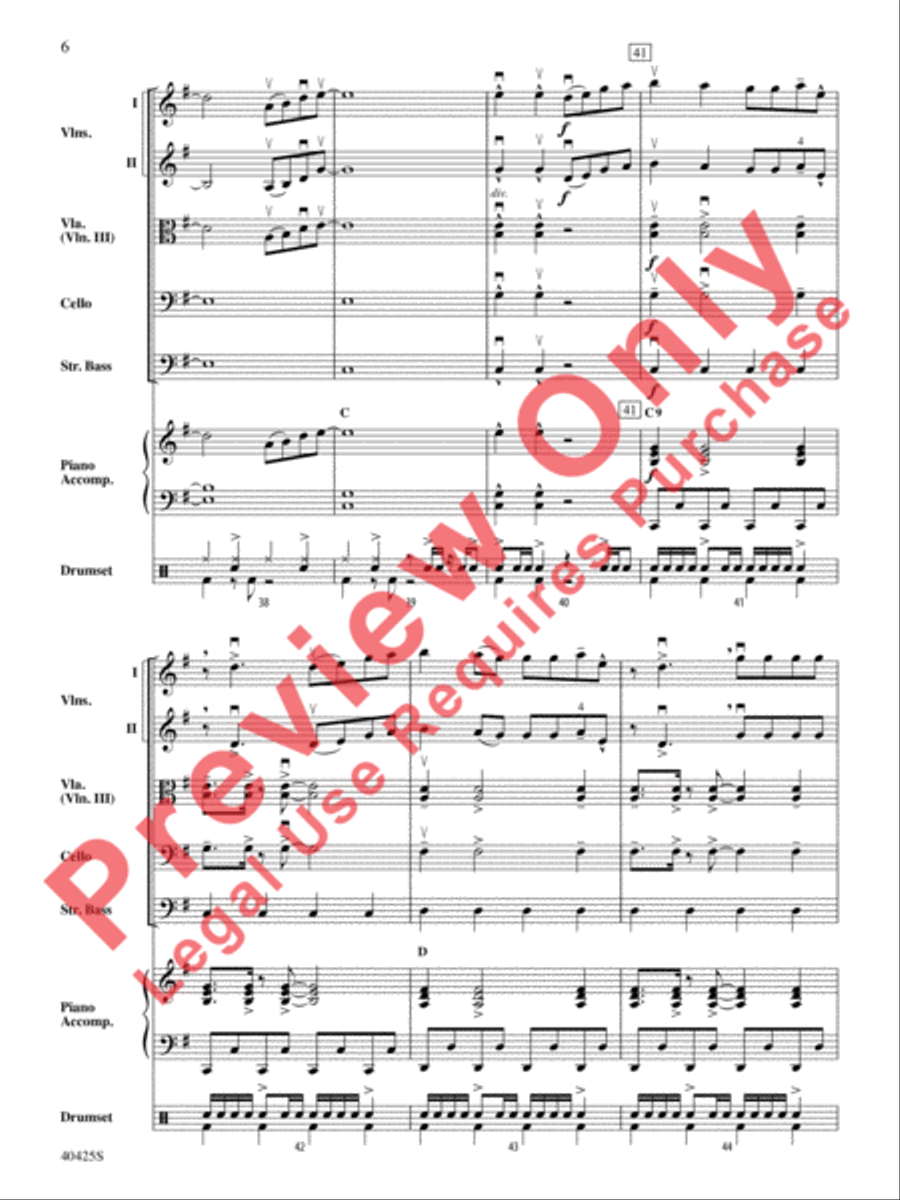 Teenage Dream / Super Bass Mash-Up String Orchestra scores gallery preview page 7
