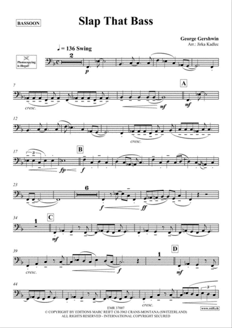 Slap That Bass Bassoon Solo scores gallery preview page 2