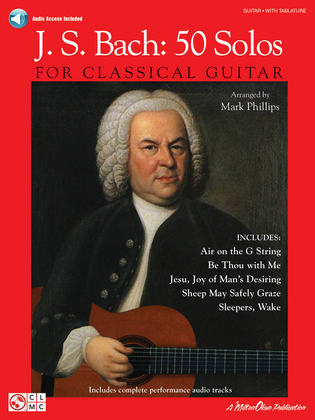 Book cover for J.S. Bach – 50 Solos for Classical Guitar