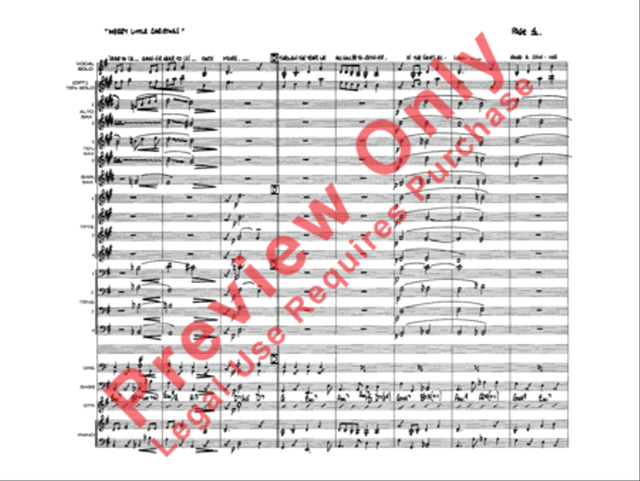 Have Yourself a Merry Little Christmas Jazz Ensemble scores gallery preview page 7