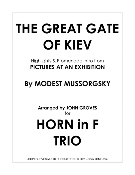 The Great Gate Kiev from Pictures at an Exhibition - French Horn Trio image number null