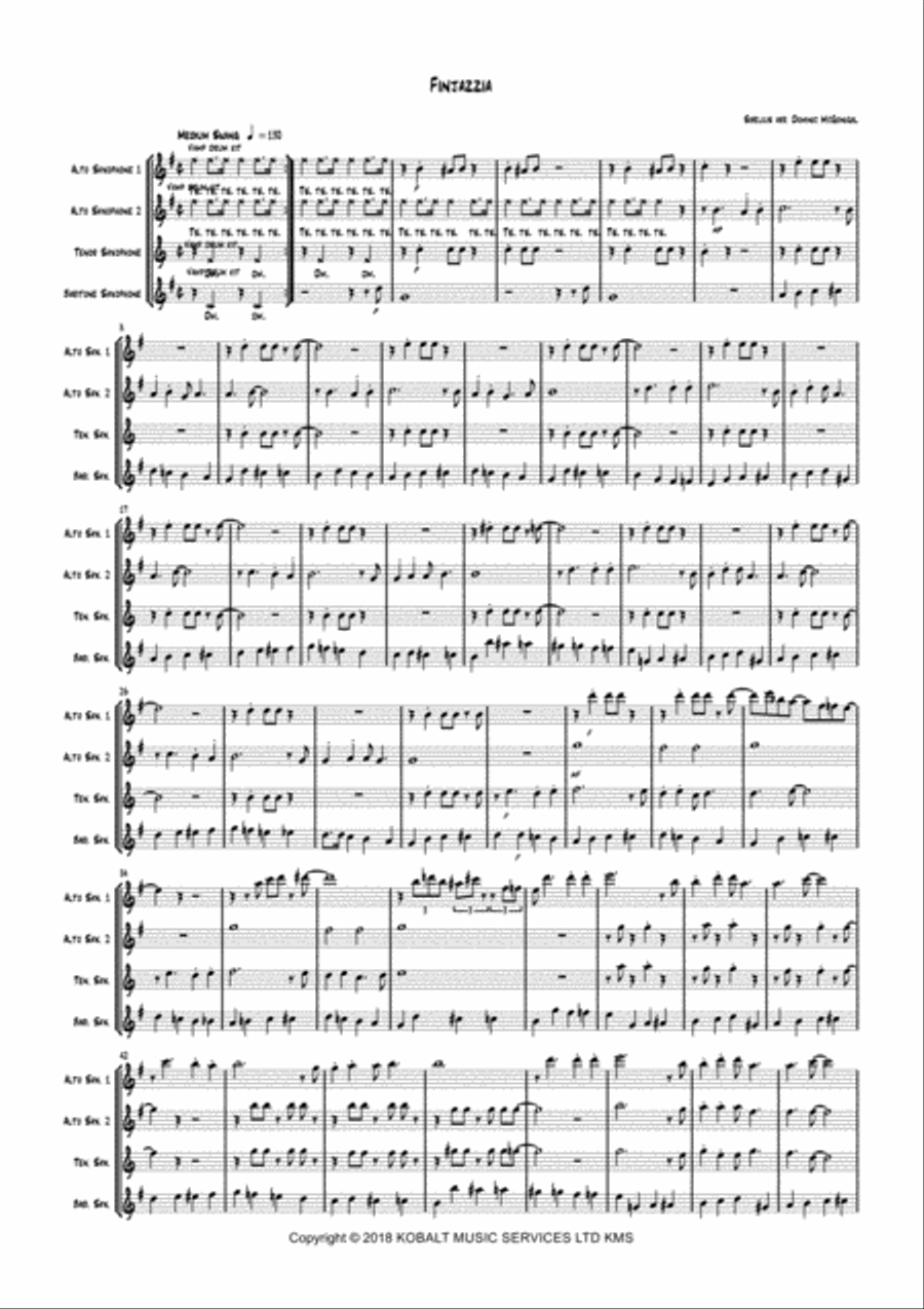 A Finnish Summer Night Finlandia Small Ensemble scores gallery preview page 2