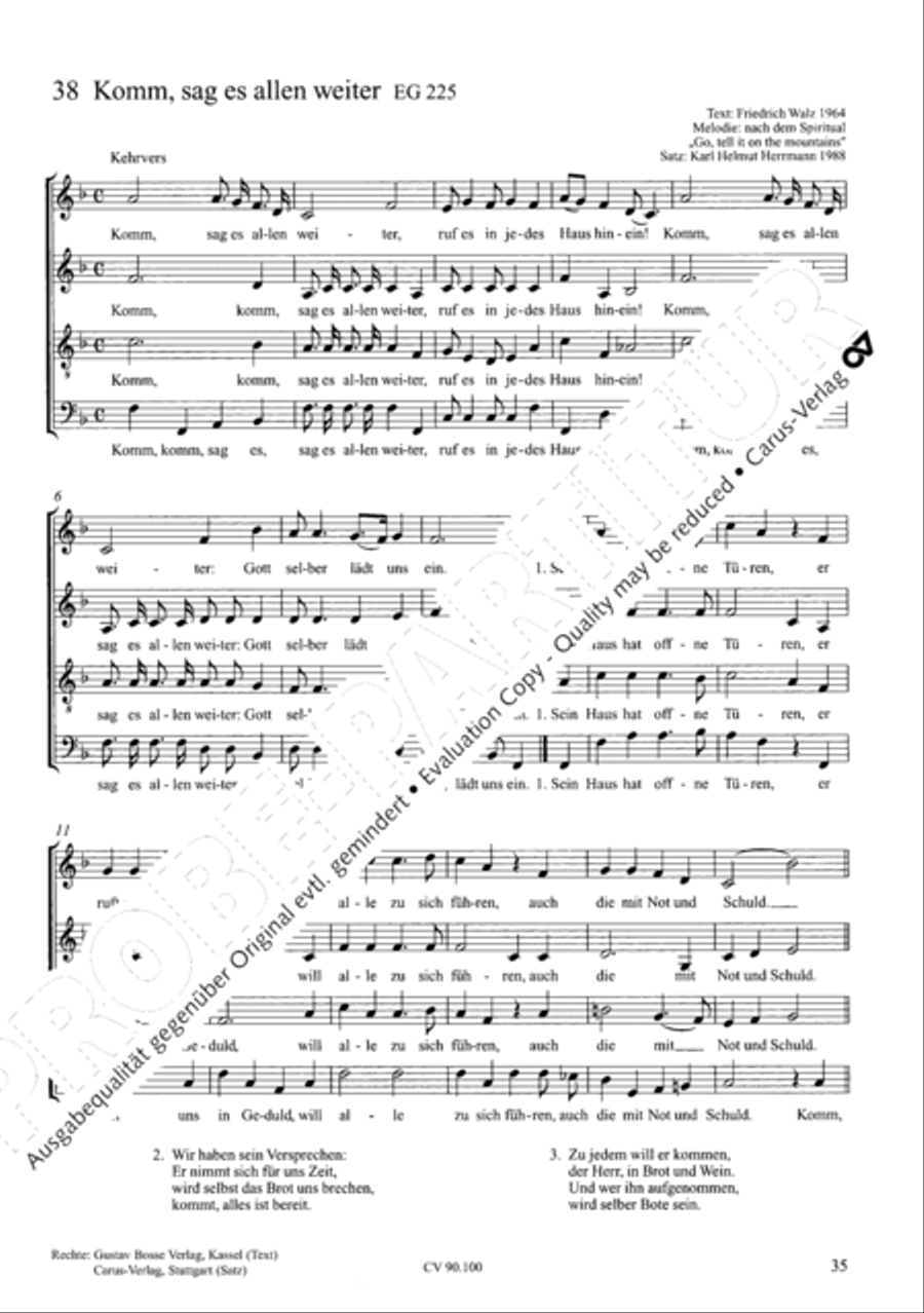 Chorsatze zum Evangelischen Gesangbuch Choir scores gallery preview page 40