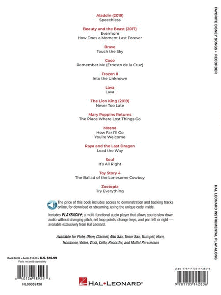Favorite Disney Songs Recorder scores gallery preview page 7