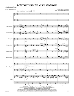 Don't Get Around Much Anymore (arr. Mark Hayes) - Full Score