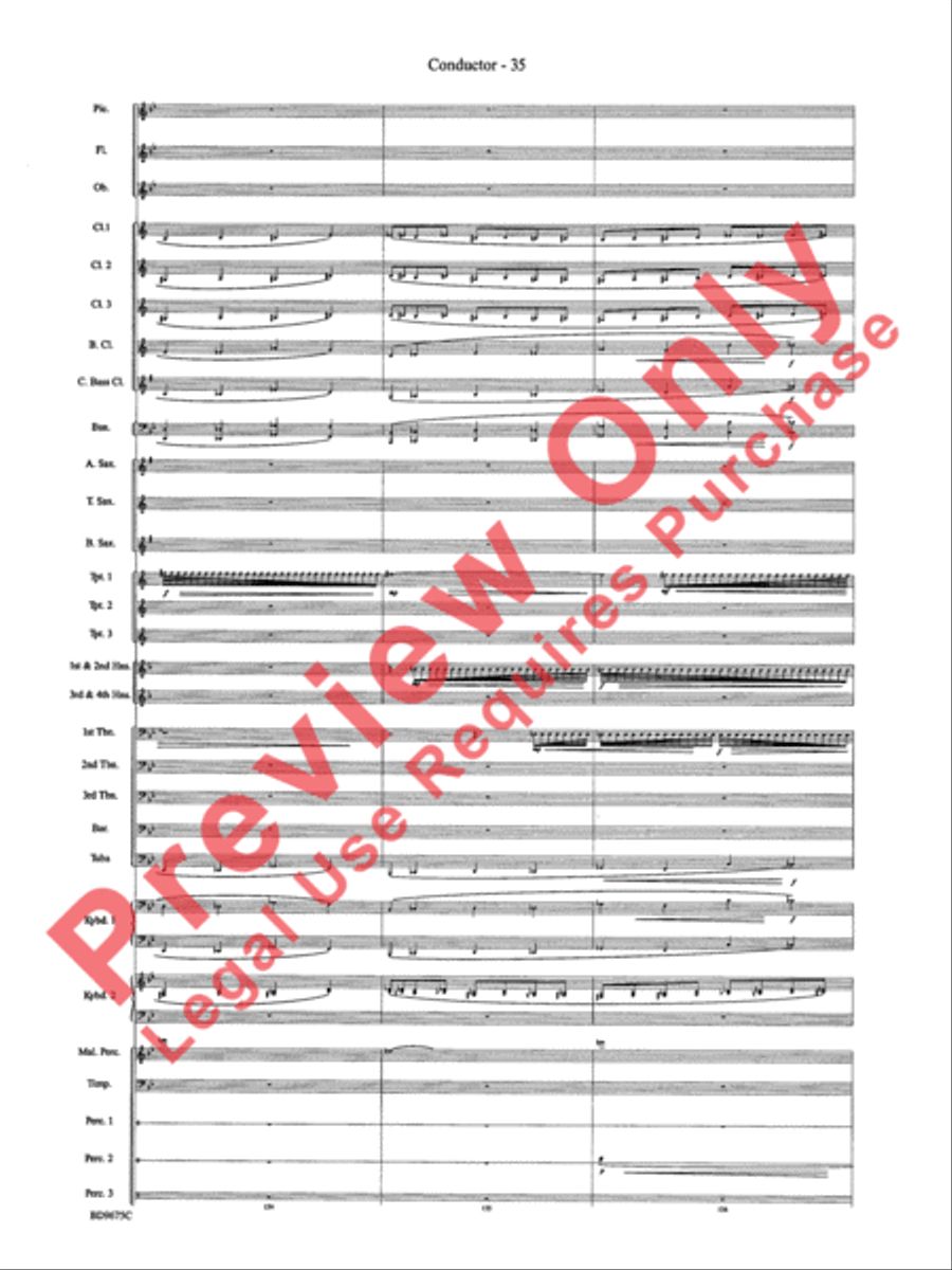 Twelve Seconds to the Moon Concert Band scores gallery preview page 38