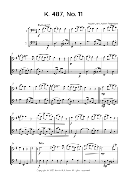 Mozart K. 487 No. 11 - bassoon duet image number null