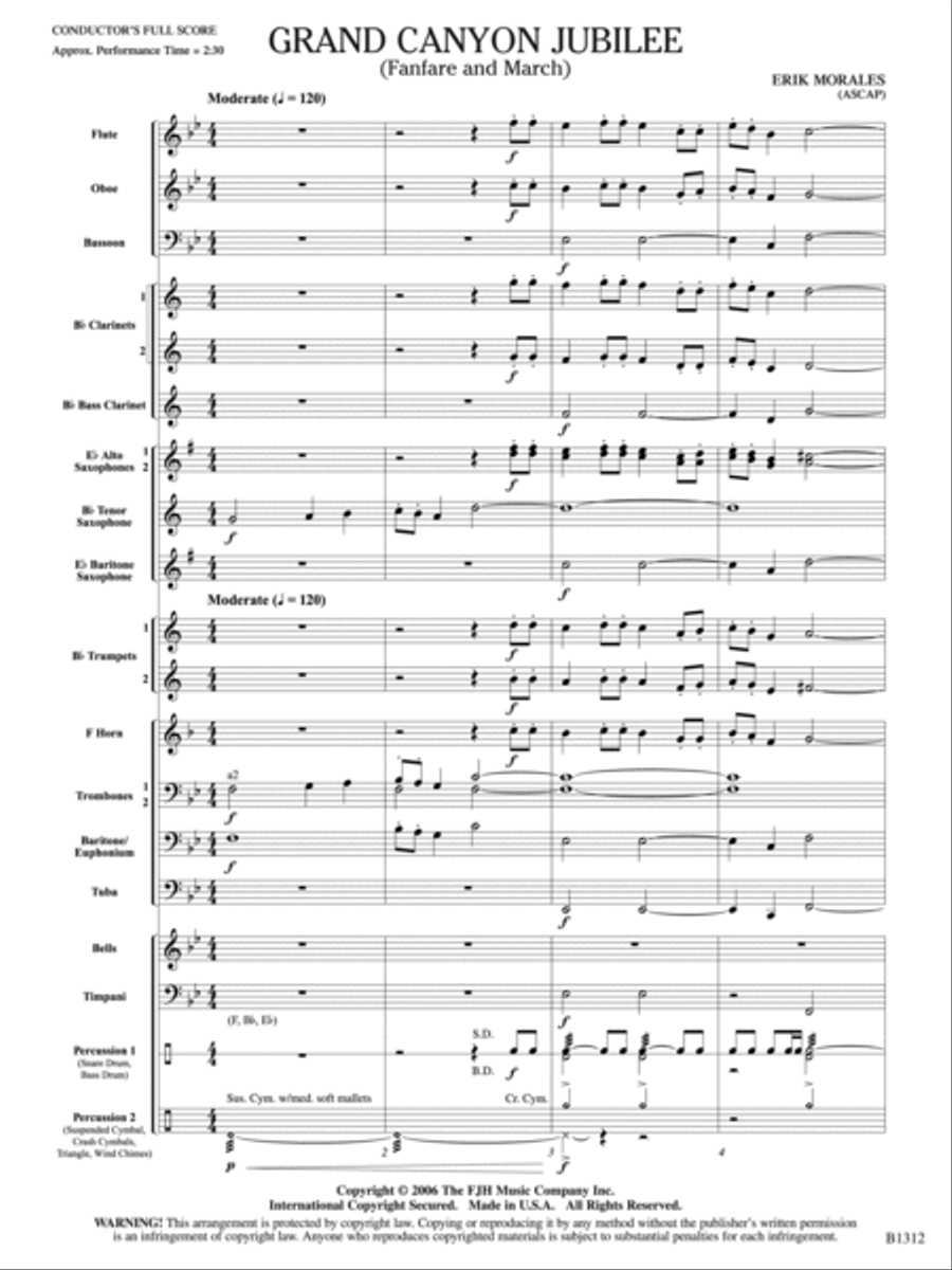 Grand Canyon Jubilee: Score Concert Band scores gallery preview page 3