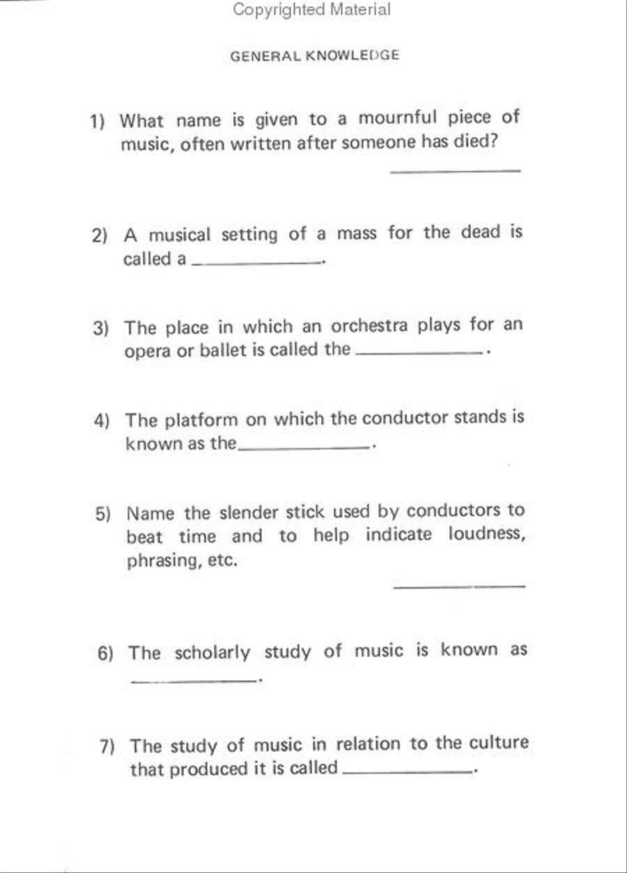 Super Quiz Of Music Super Quiz Of Music Collection / Songbook scores gallery preview page 2