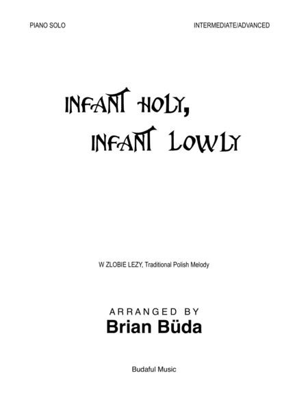 Infant Holy, Infant Lowly - Piano solo image number null