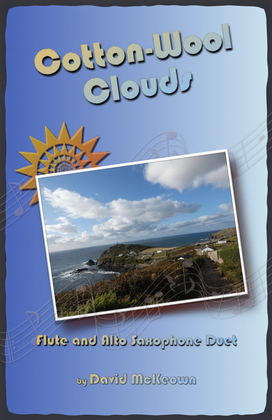 Book cover for Cotton Wool Clouds for Flute and Alto Saxophone Duet