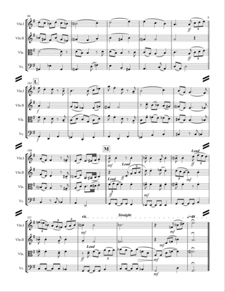 Christmas Time Is Here String Quartet scores gallery preview page 6