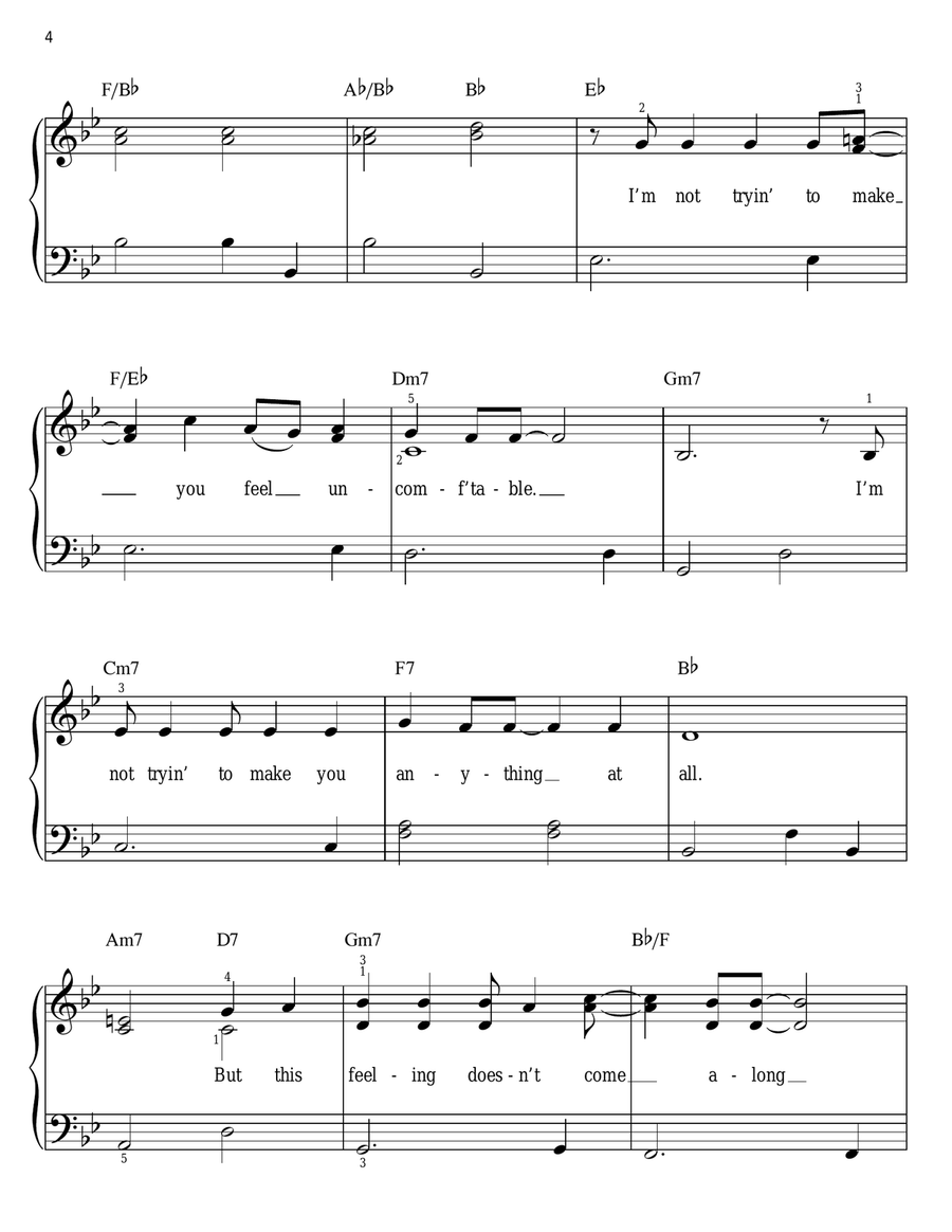 I Honestly Love You (from The Boy From Oz) Easy Piano scores gallery preview page 4