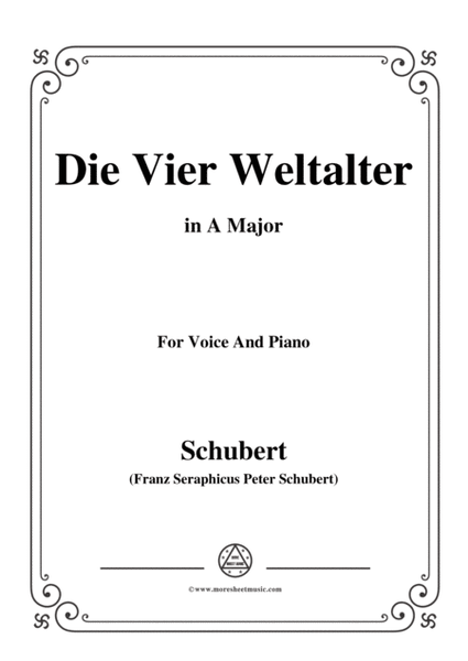 Schubert-Die Vier Weltalter,Op.111 No.3,in A Major,for Voice&Piano image number null